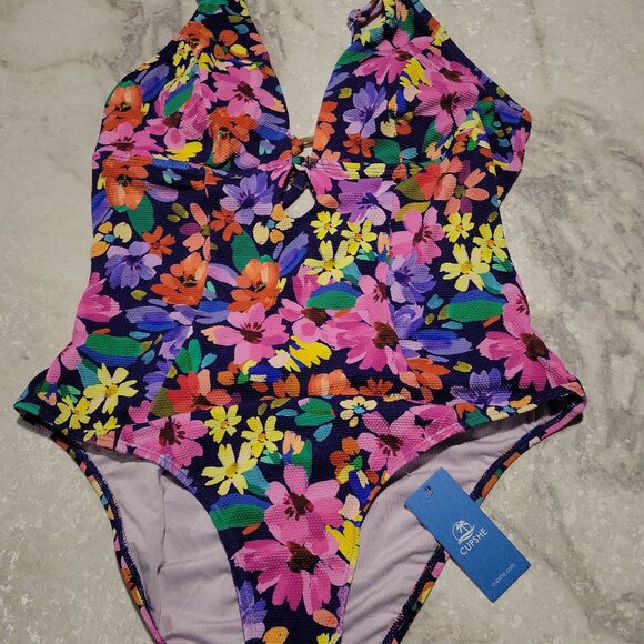 Cupshe Floral One-Piece Swimsuit – Size Large NWT - Picture 4 of 4